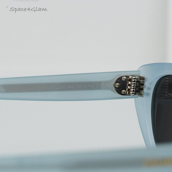 BRAND NEW Celine CL40220U 84A THIN Light Blue Grey Cat Eye Women Sunglasses - Picture 5 of 9